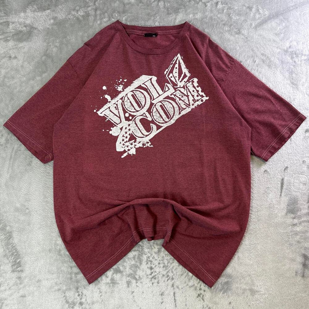 Vintage Volcom Graphic T Shirt XL Red Skate Surf Streetwear Tee Men’s